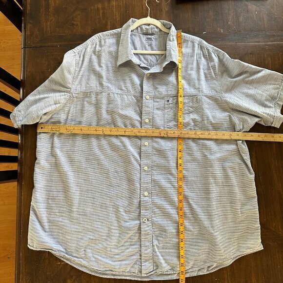 Izod Saltwater Blue and White Short‎ Sleeve Shirt   Size 3XLT - Picture 7 of 7